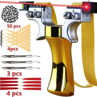 Thumbnail for Laser - Assisted Aiming Slingshot with Double Screw Fast Compression for Outdoor Hunting, Shooting, Fishing, and Accessories - InspiredGrabs.com