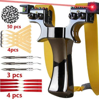 Thumbnail for Laser - Assisted Aiming Slingshot with Double Screw Fast Compression for Outdoor Hunting, Shooting, Fishing, and Accessories - InspiredGrabs.com