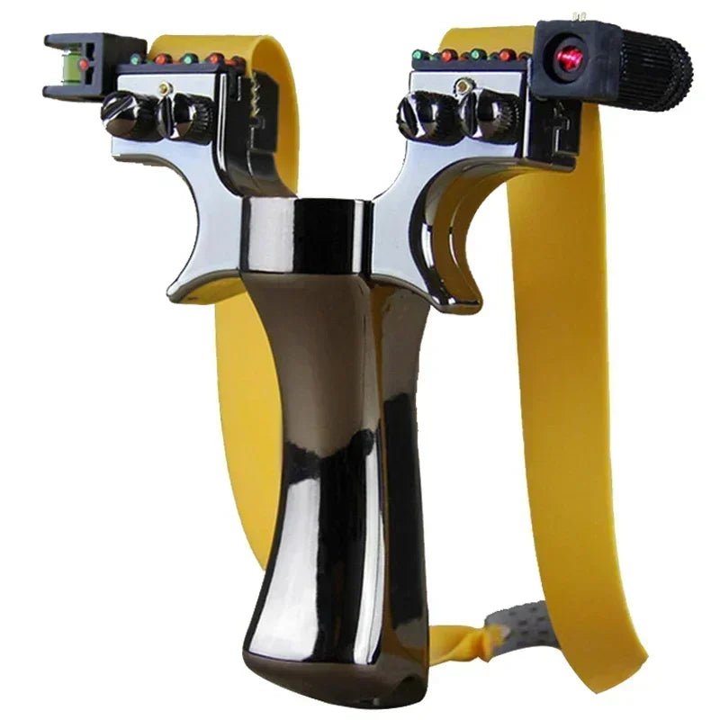 Laser - Assisted Aiming Slingshot with Double Screw Fast Compression for Outdoor Hunting, Shooting, Fishing, and Accessories - InspiredGrabs.com