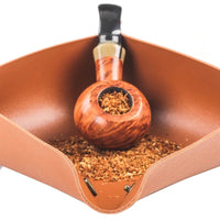 Thumbnail for Leather Foldable Tobacco Rolling Tray – Portable Valet for Pipe Tools - InspiredGrabs.com