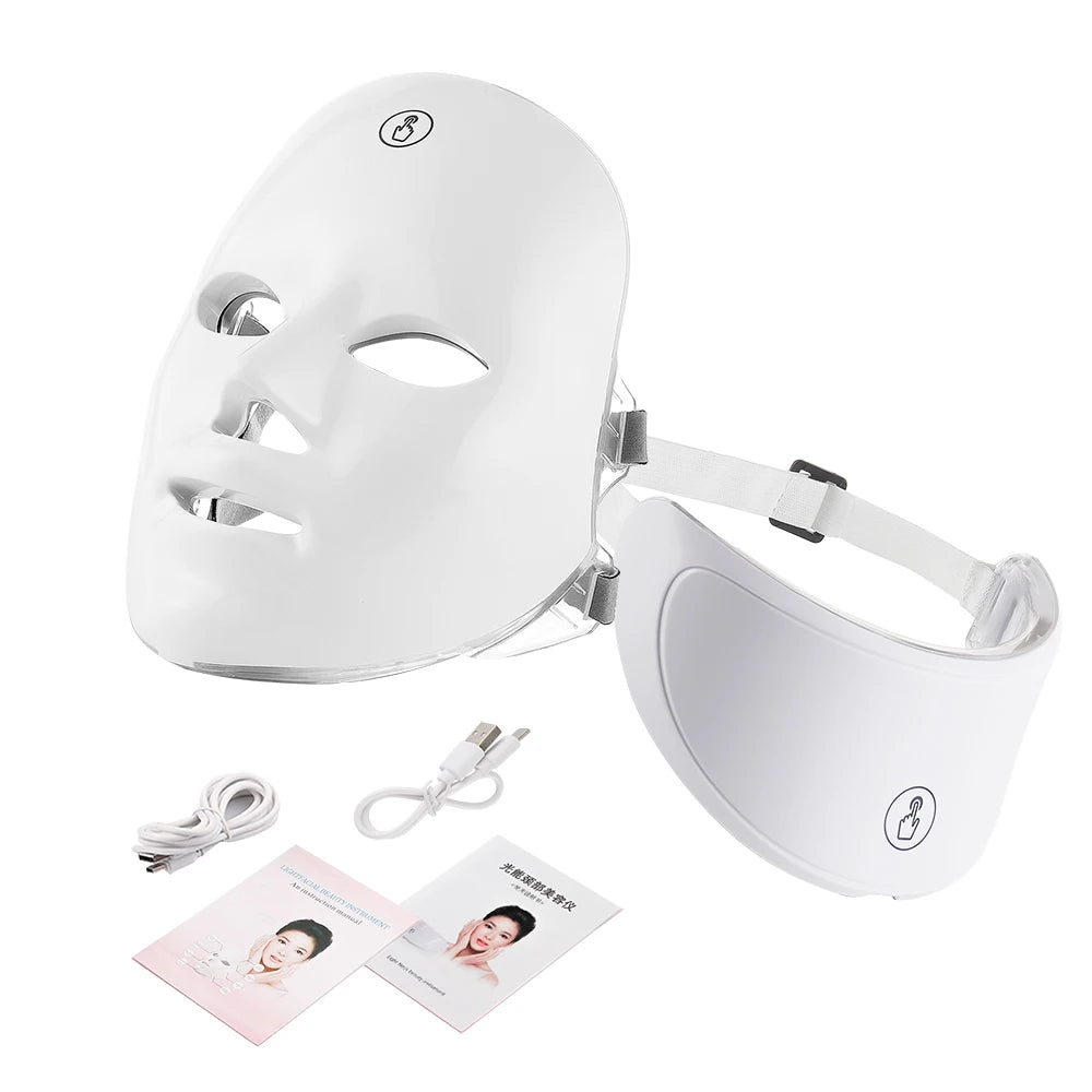 LED Face & Neck Beauty Massager Device - InspiredGrabs.com