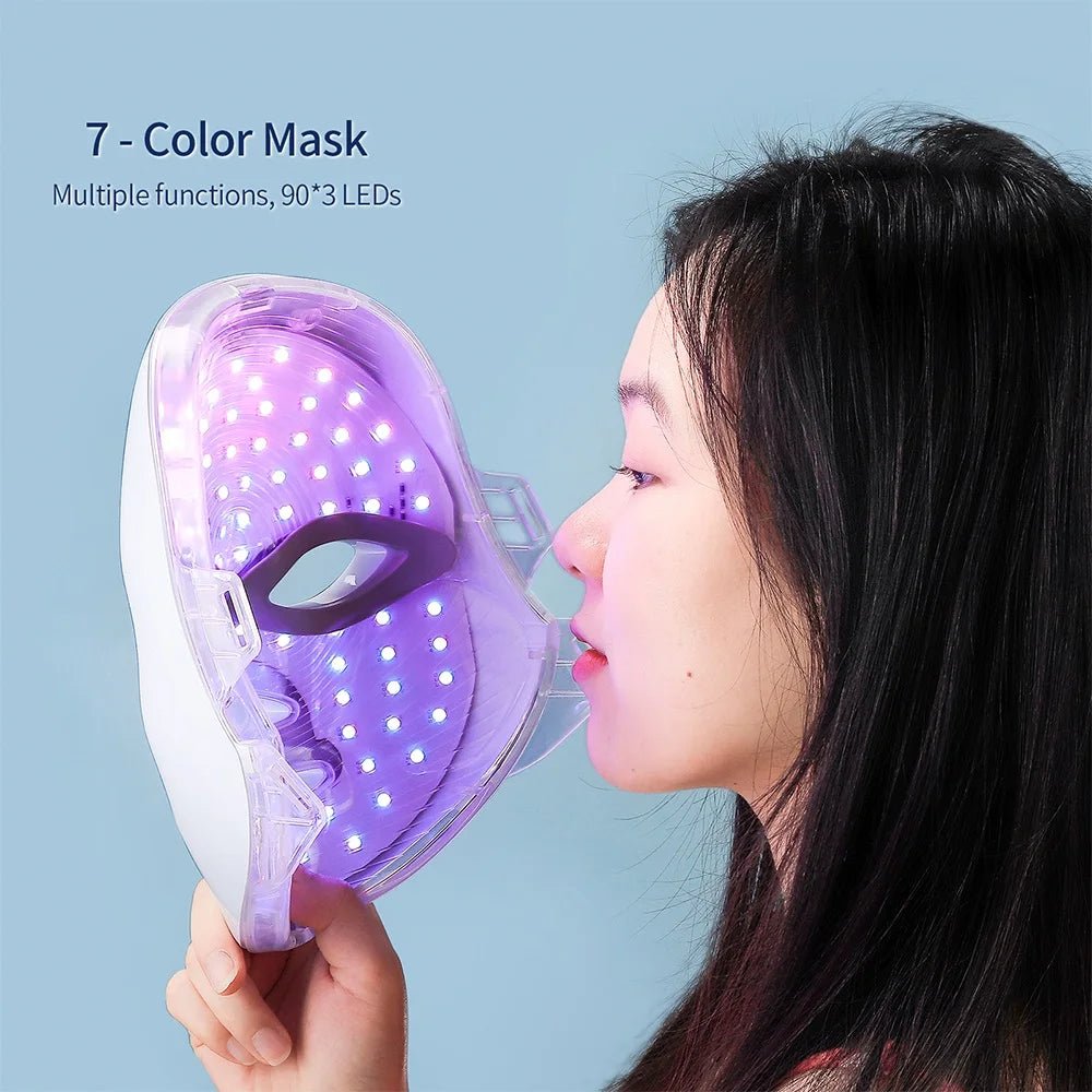 LED Face & Neck Beauty Massager Device - InspiredGrabs.com