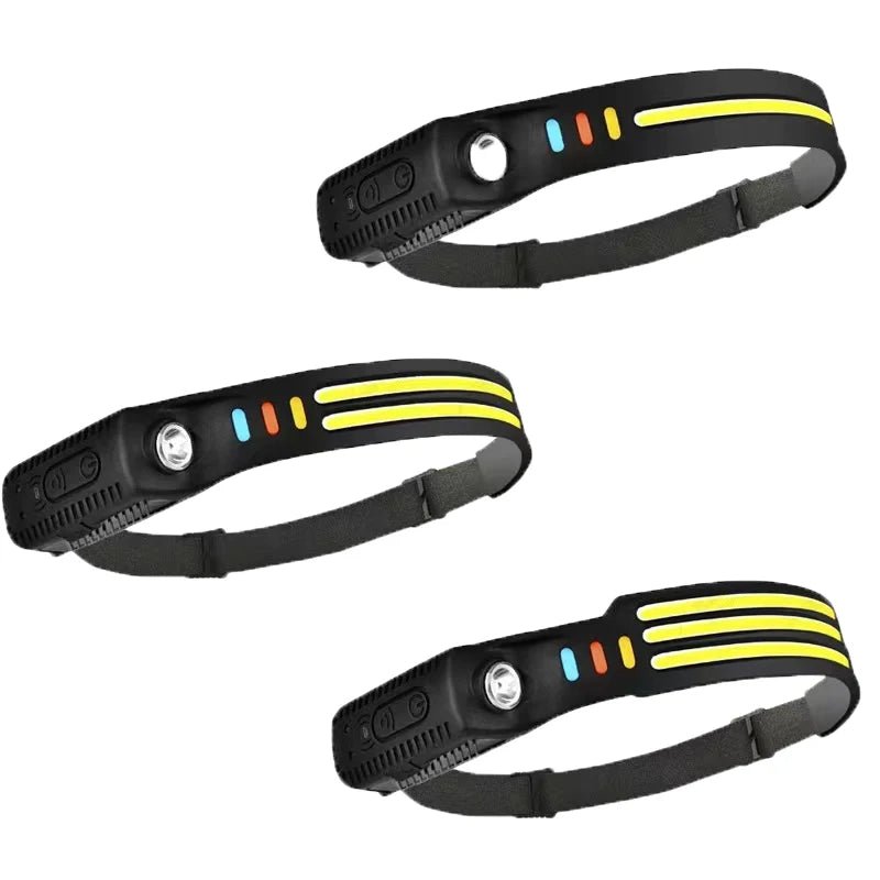 LED Headlamp with Motion Sensor & Multi - Color Lighting - InspiredGrabs.com