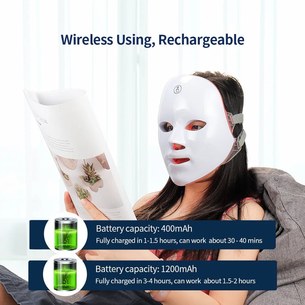 LED Photon Facial Mask for Anti - Aging Treatment - InspiredGrabs.com