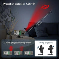 Thumbnail for LED Projection Alarm Clock with Timer & Snooze - InspiredGrabs.com