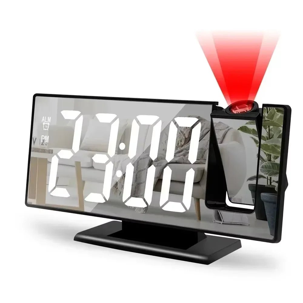 LED Projection Alarm Clock with Timer & Snooze - InspiredGrabs.com