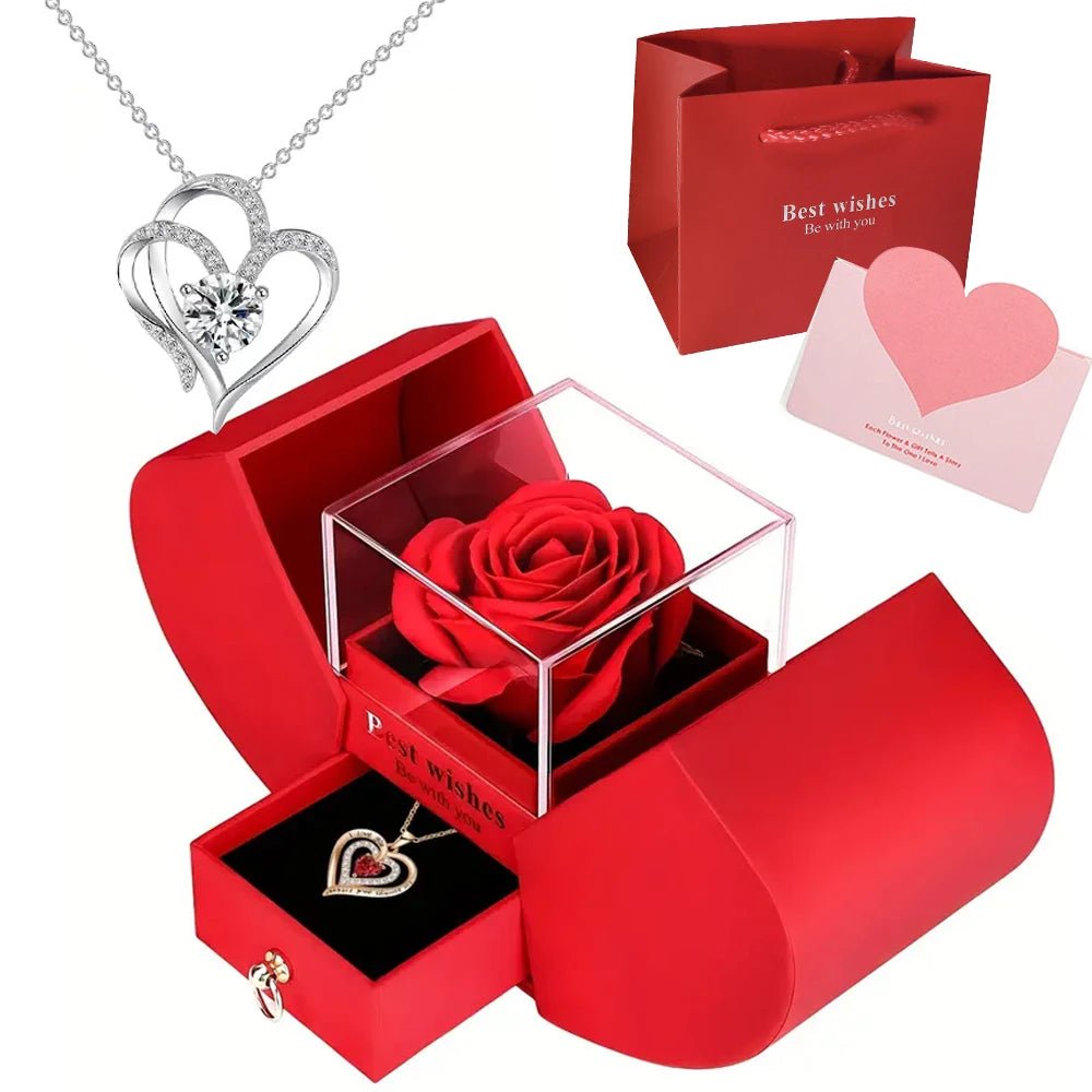 Luxury Rose Jewelry Box - Perfect Gift for Her - InspiredGrabs.com