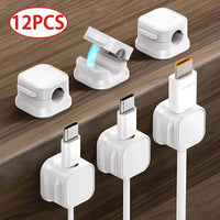 Thumbnail for Magnetic Cable Organizer Clips – Black or White - InspiredGrabs.com