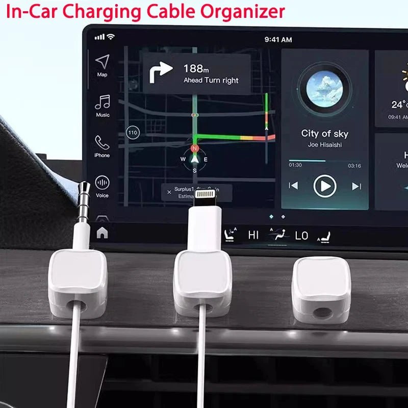 Magnetic Cable Organizer Clips – Black or White - InspiredGrabs.com