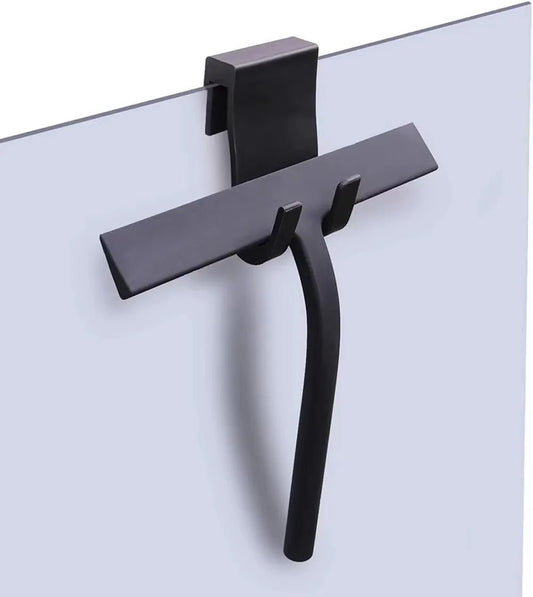 Matte Black Shower Squeegee with Holder - InspiredGrabs.com