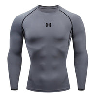 Thumbnail for Men’s Compression Running Long Sleeve T-Shirt – Performance Athletic Base Layer - InspiredGrabs.com