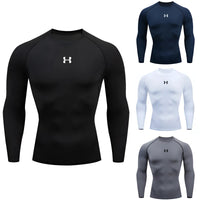 Thumbnail for Men’s Compression Running Long Sleeve T-Shirt – Performance Athletic Base Layer - InspiredGrabs.com
