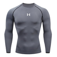 Thumbnail for Men’s Compression Running Long Sleeve T-Shirt – Performance Athletic Base Layer - InspiredGrabs.com