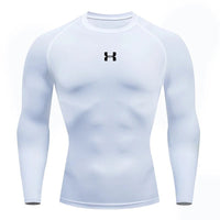 Thumbnail for Men’s Compression Running Long Sleeve T-Shirt – Performance Athletic Base Layer - InspiredGrabs.com