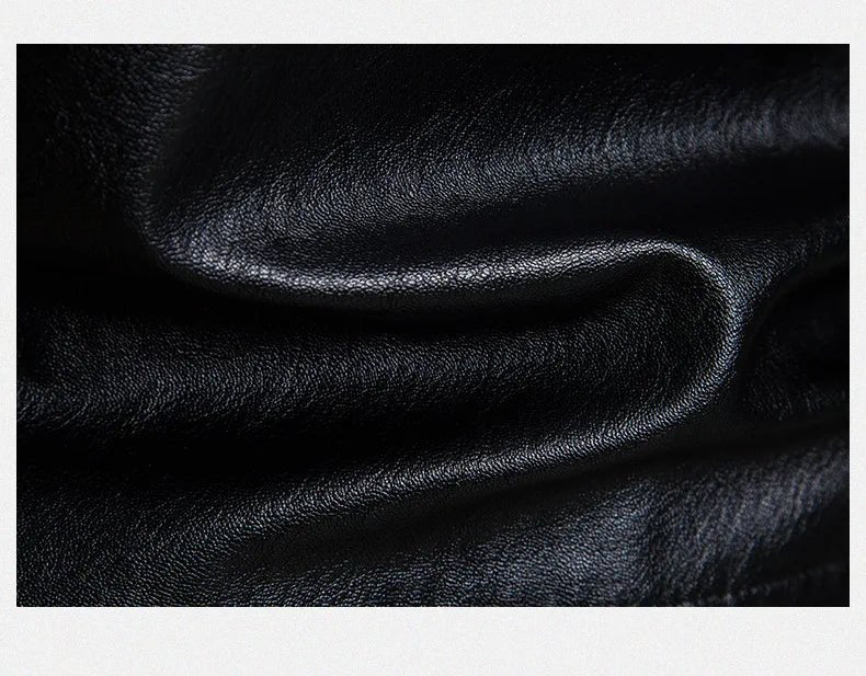 Men's Faux Leather Stand Collar Motorcycle Jacket - InspiredGrabs.com