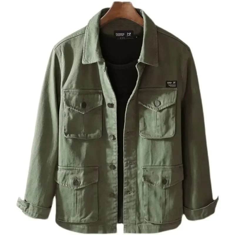 Men's Multi - pocket Spring Autumn Loose - fit Jacket - InspiredGrabs.com