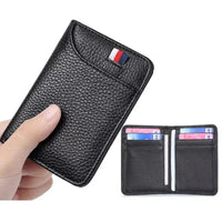 Thumbnail for Men’s Short Wallet – Slim Soft Leather Card Holder with Coin Pocket - InspiredGrabs.com