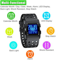 Thumbnail for Men's Tactical LED Digital Sports Watch - Waterproof - InspiredGrabs.com