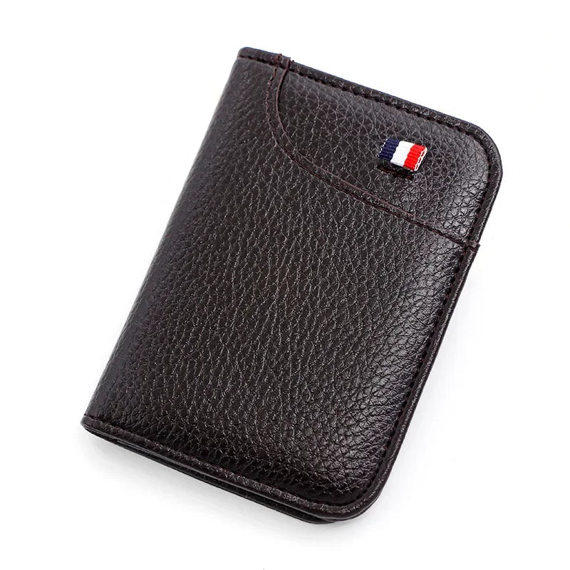 Men's Wallet Short Wallet Card Holder Fashion Thin Multi Card Business Soft Leather Wallet for Men Bolsa Feminina Coin Purse - InspiredGrabs.com