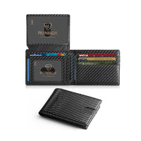 Thumbnail for Men's Wallet Ultra Thin Rfid Leather with ID Window Multi Card Carbon Fiber Wallet - InspiredGrabs.com