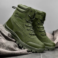 Thumbnail for Men’s Waterproof Leather Hiking & Work Boots – Anti - Slip Design (2024) - InspiredGrabs.com