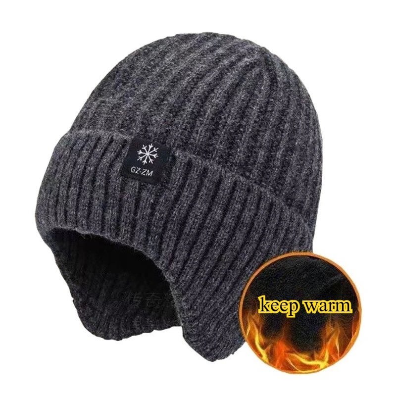 Men's Winter Knitted Earmuff Cap – Warm, Soft & Windproof - InspiredGrabs.com