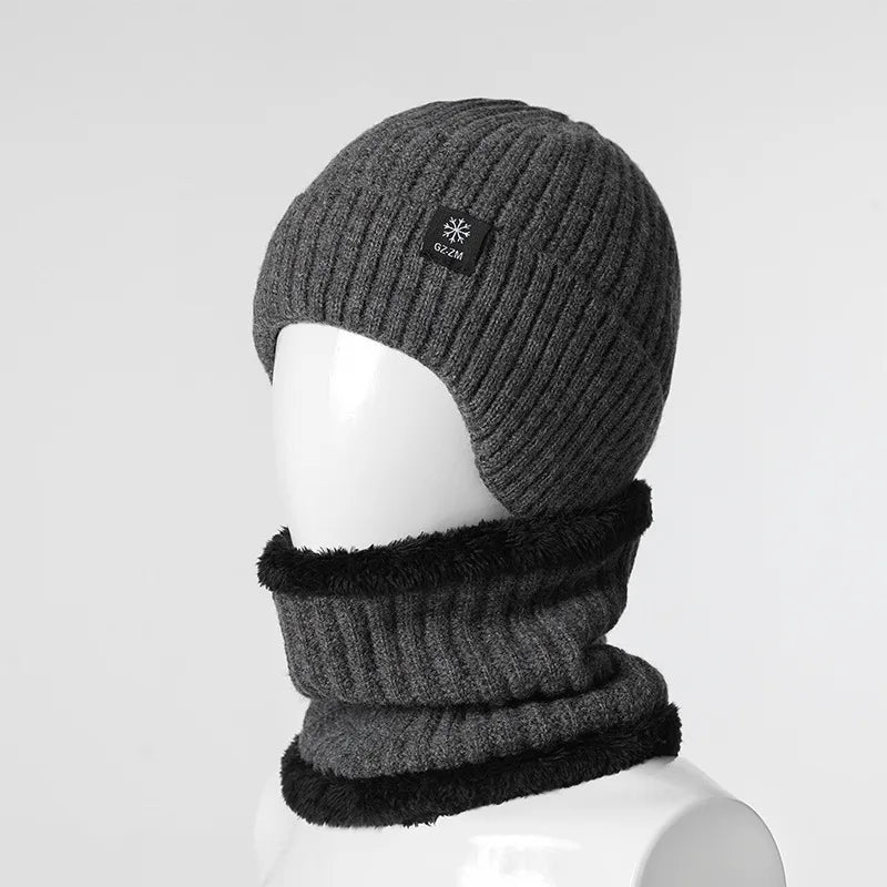 Men's Winter Knitted Earmuff Cap – Warm, Soft & Windproof - InspiredGrabs.com