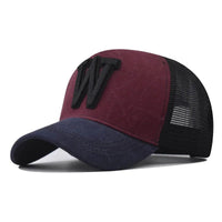 Thumbnail for Mesh Baseball Cap with W Embroidery – Breathable Unisex Snapback - InspiredGrabs.com