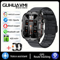 Thumbnail for Military GPS Smartwatch for Men - IP68 Waterproof - InspiredGrabs.com