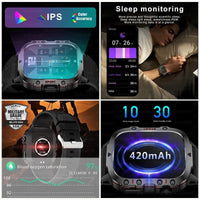 Thumbnail for Military GPS Smartwatch for Men - IP68 Waterproof - InspiredGrabs.com
