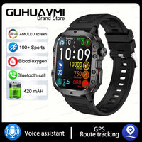 Thumbnail for Military GPS Smartwatch for Men - IP68 Waterproof - InspiredGrabs.com