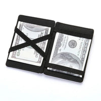 Thumbnail for Mini Slim Men Card Wallets Coin Pocket Zipper Male Purses Magic Card Holder Men's Wallet Money Clips - InspiredGrabs.com