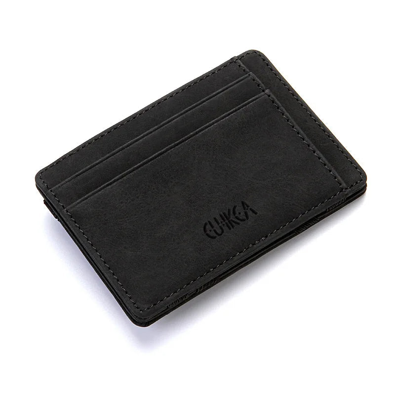 Mini Slim Men Card Wallets Coin Pocket Zipper Male Purses Magic Card Holder Men's Wallet Money Clips - InspiredGrabs.com