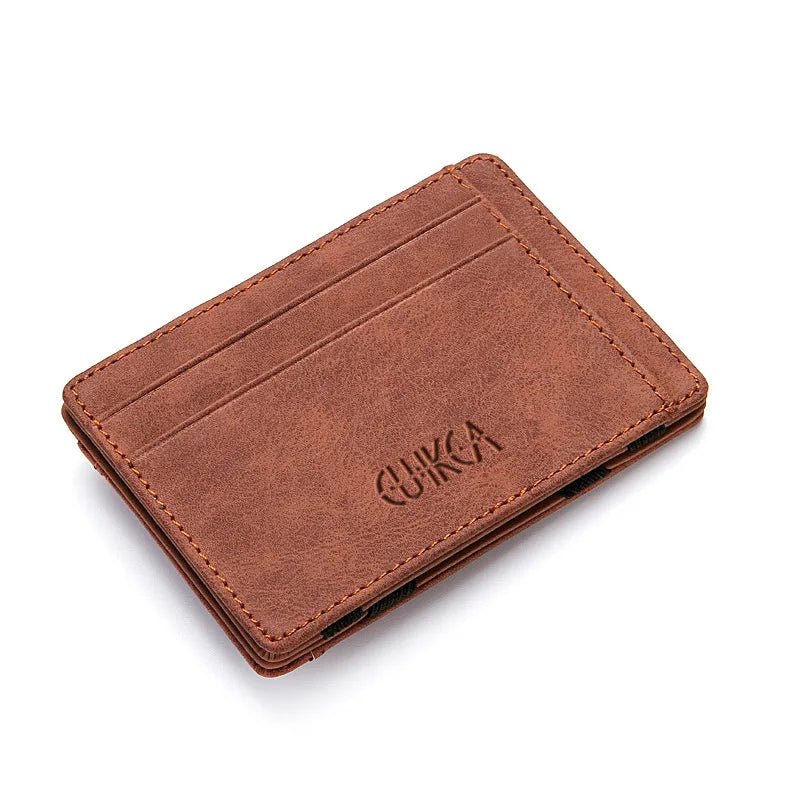 Mini Slim Men Card Wallets Coin Pocket Zipper Male Purses Magic Card Holder Men's Wallet Money Clips - InspiredGrabs.com