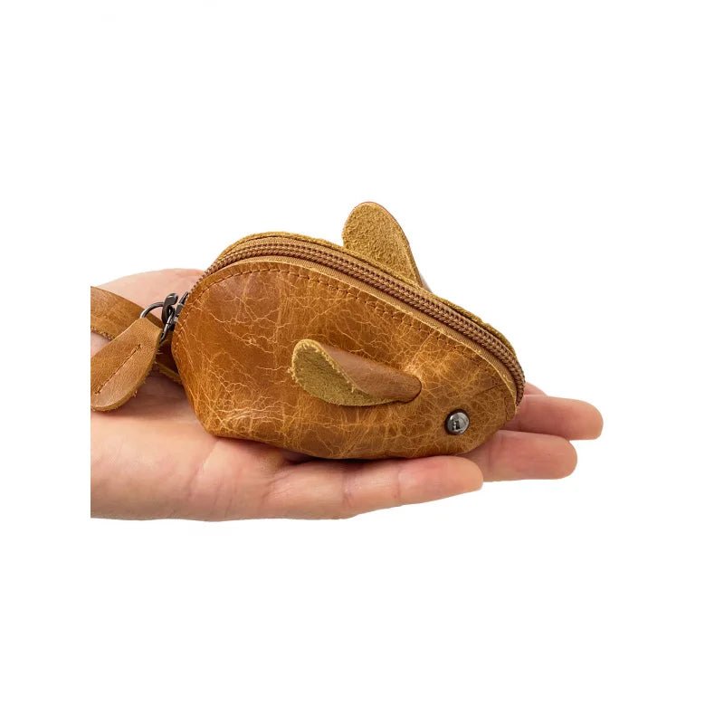 Mouse Cute Cow Leather Women's And Men's Card Bag Coin Purse Creative Credit Card Holder Wallet For Men and Women ID Card Pocket - InspiredGrabs.com