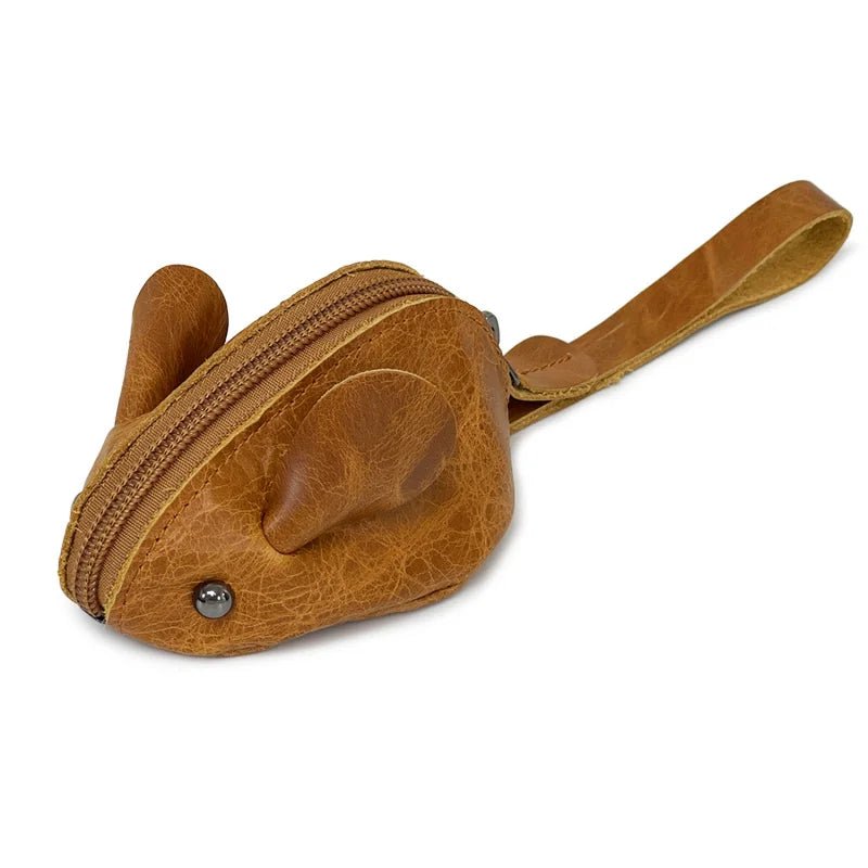 Mouse Cute Cow Leather Women's And Men's Card Bag Coin Purse Creative Credit Card Holder Wallet For Men and Women ID Card Pocket - InspiredGrabs.com