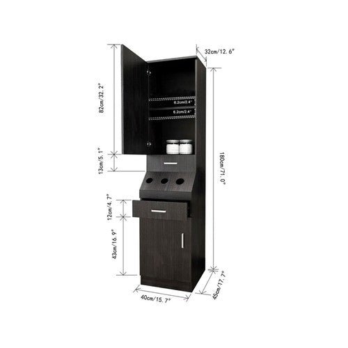 Multifunctional Brown Storage Cabinet for Home - InspiredGrabs.com