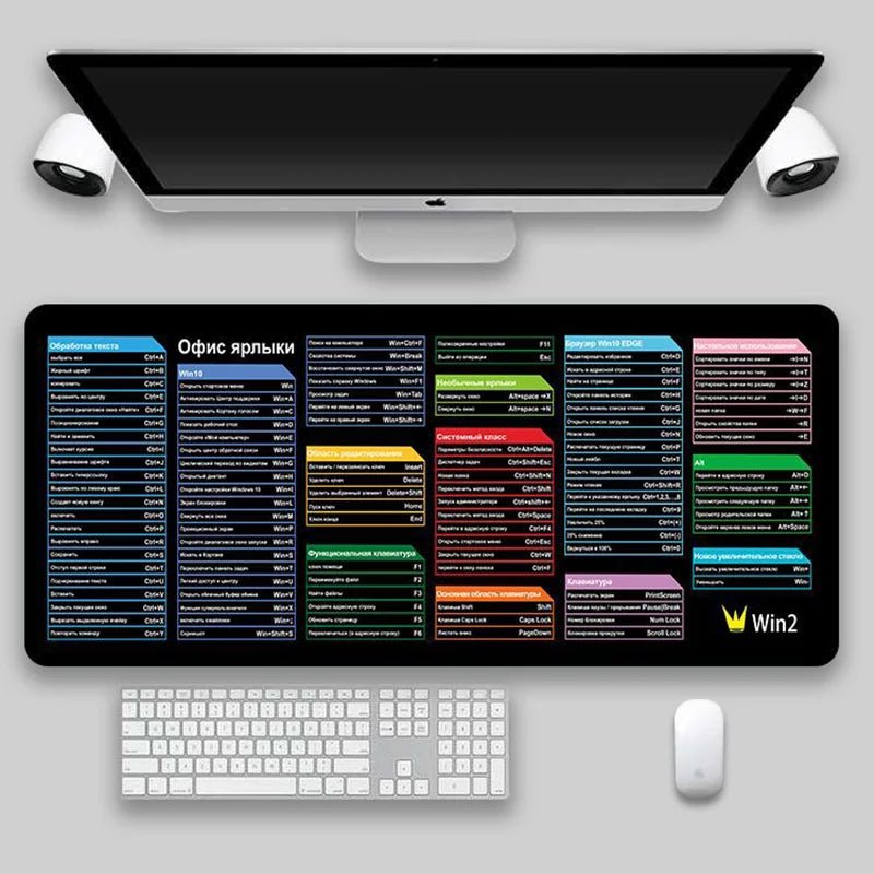 Multilingual Keyboard Shortcuts Mouse Pad - InspiredGrabs.com
