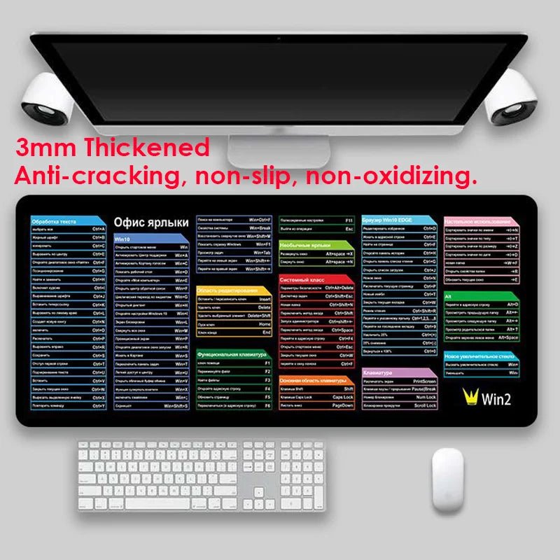 Multilingual Keyboard Shortcuts Mouse Pad - InspiredGrabs.com