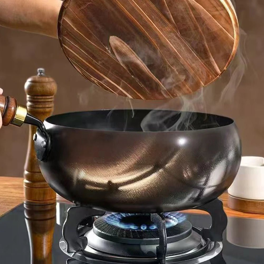 Non - Stick Belly Shape Frying Pan for All Stoves - InspiredGrabs.com