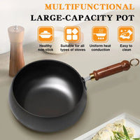 Thumbnail for Non - Stick Belly Shape Frying Pan for All Stoves - InspiredGrabs.com
