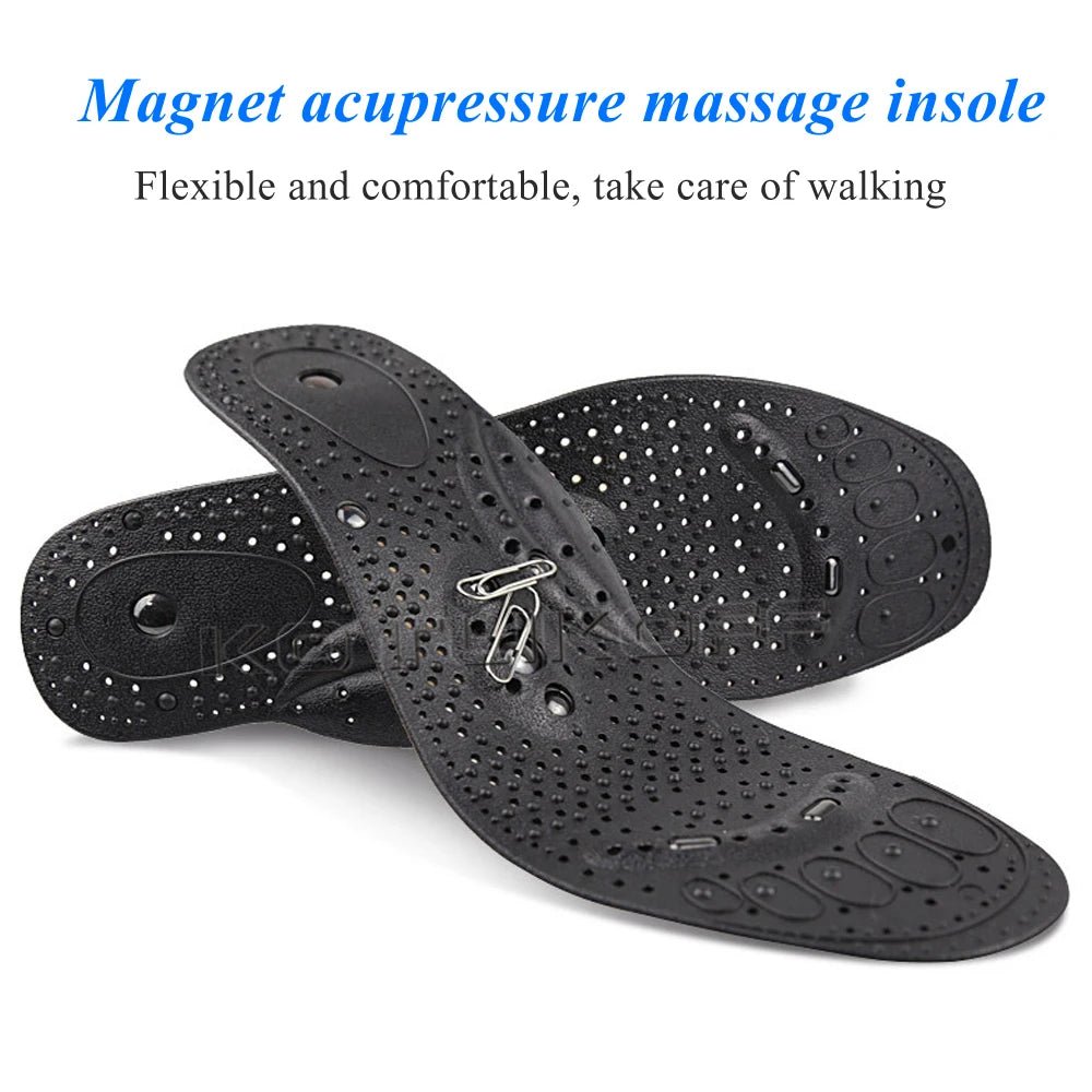 One Pair of Magnetic Therapy Massage Insoles | Unisex Shoe Inserts for Weight Management, Improved Blood Circulation, and Foot Health Care - InspiredGrabs.com