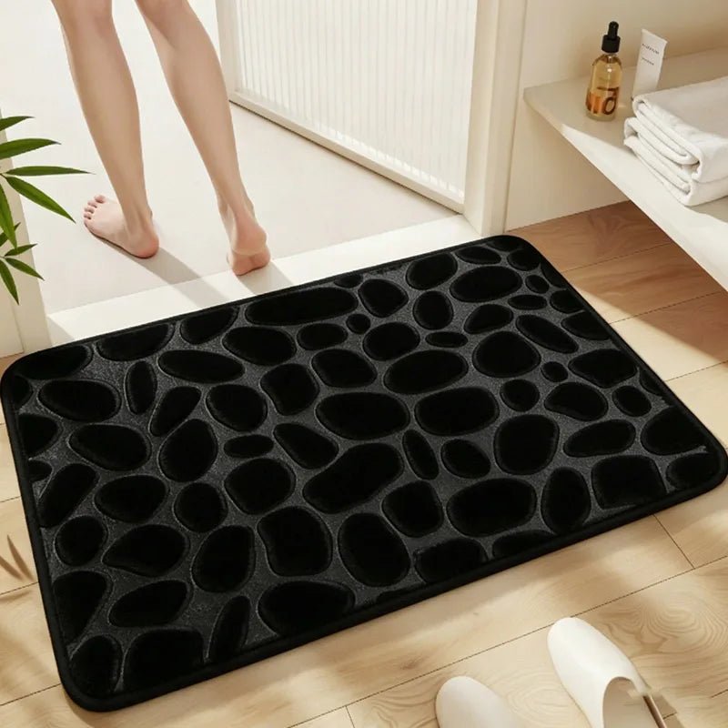 Pebble-Texture Absorbent Bath Mat – 2 Sizes, 11 Colors - InspiredGrabs.com