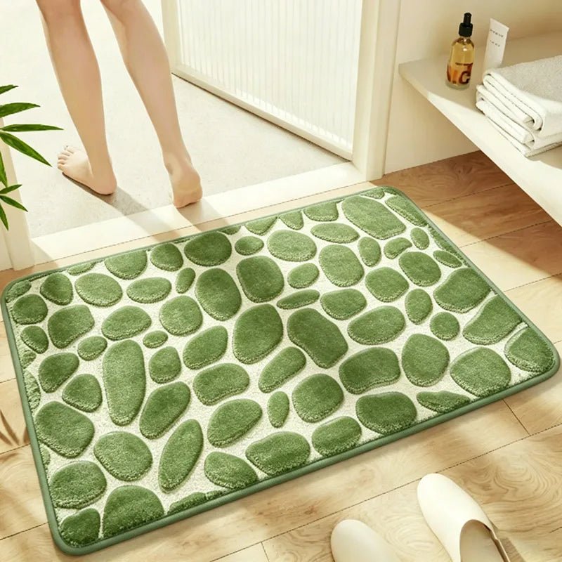 Pebble-Texture Absorbent Bath Mat – 2 Sizes, 11 Colors - InspiredGrabs.com