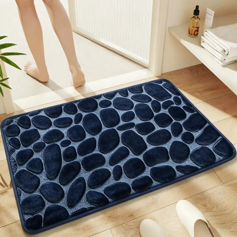 Pebble-Texture Absorbent Bath Mat – 2 Sizes, 11 Colors - InspiredGrabs.com