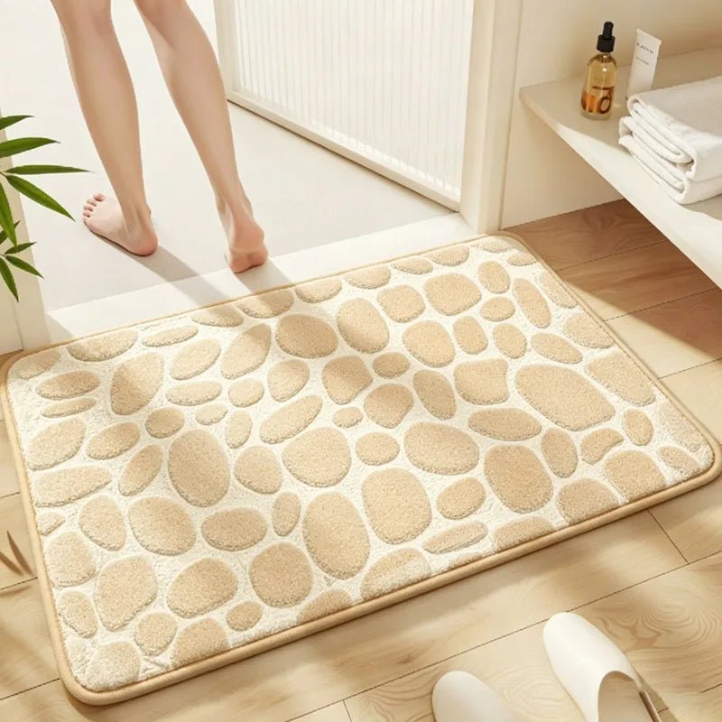 Pebble-Texture Absorbent Bath Mat – 2 Sizes, 11 Colors - InspiredGrabs.com