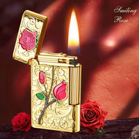 Thumbnail for Personalized Rose Kerosene Lighter – Embossed & Refillable - InspiredGrabs.com