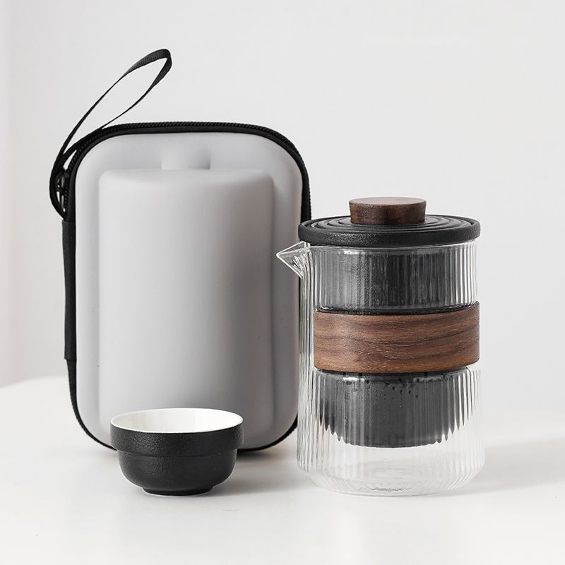 Portable Borosilicate Travel Tea Set - InspiredGrabs.com