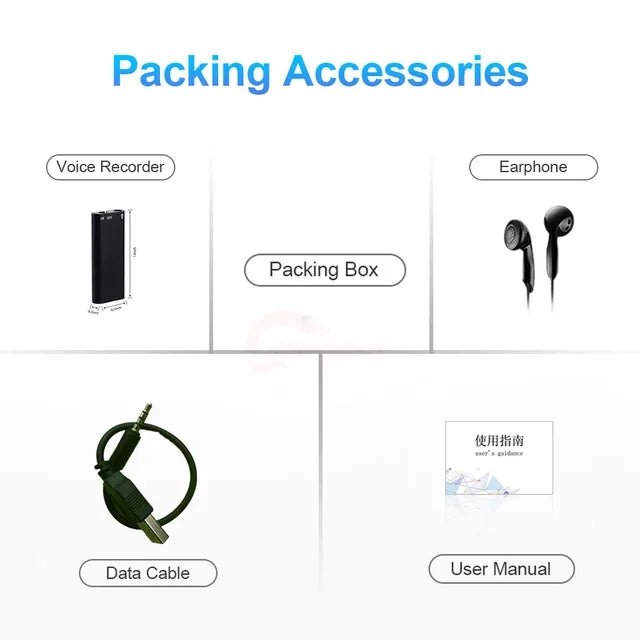 Portable Digital Voice Recorder with Noise Reduction and MP3 Player - InspiredGrabs.com