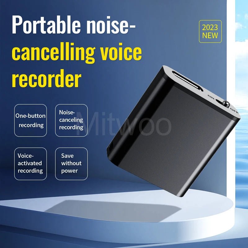 Portable Digital Voice Recorder with Noise Reduction and MP3 Player - InspiredGrabs.com